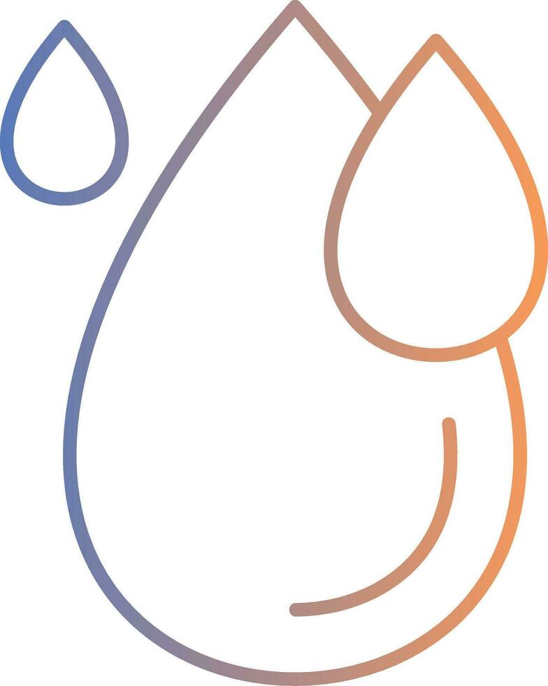 Water Drop Line Gradient Icon vector