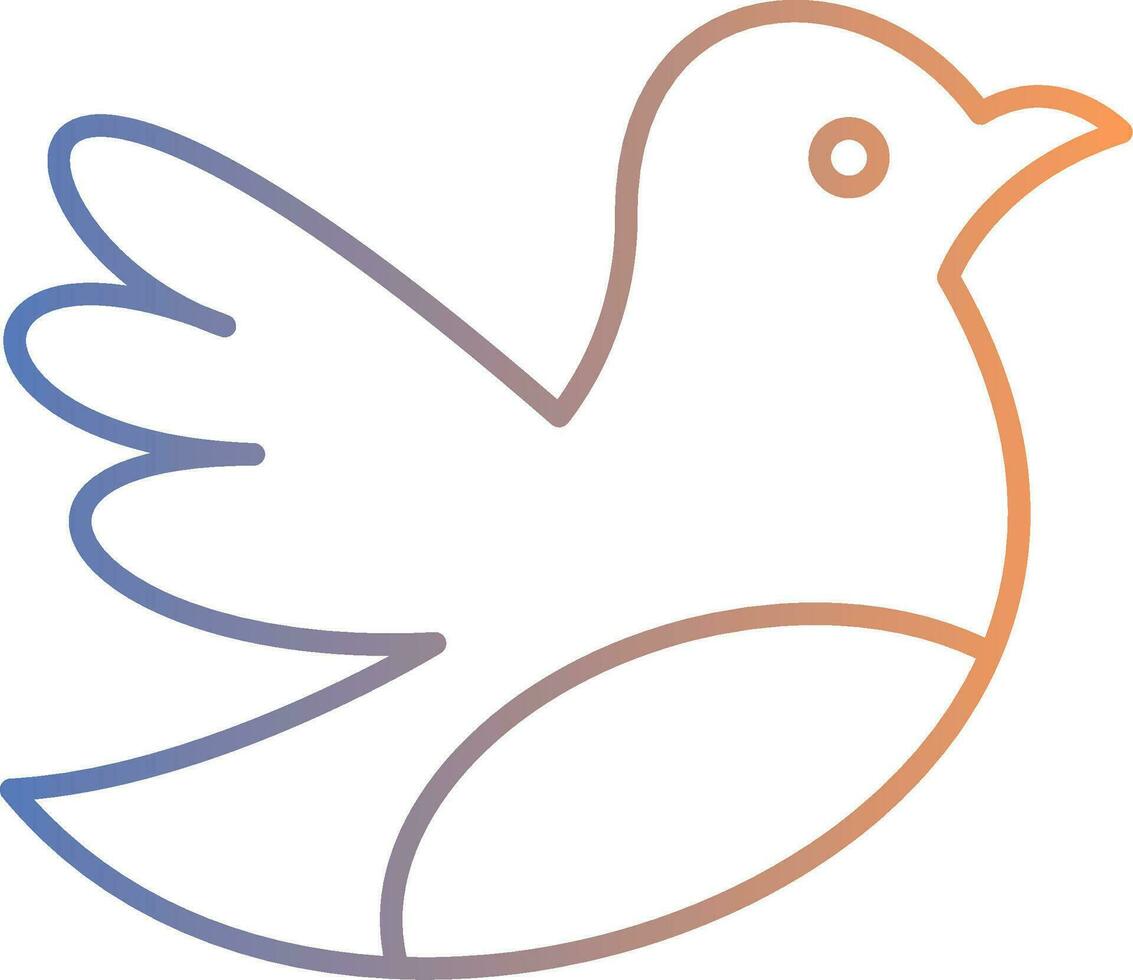 Bird Line Gradient Icon vector