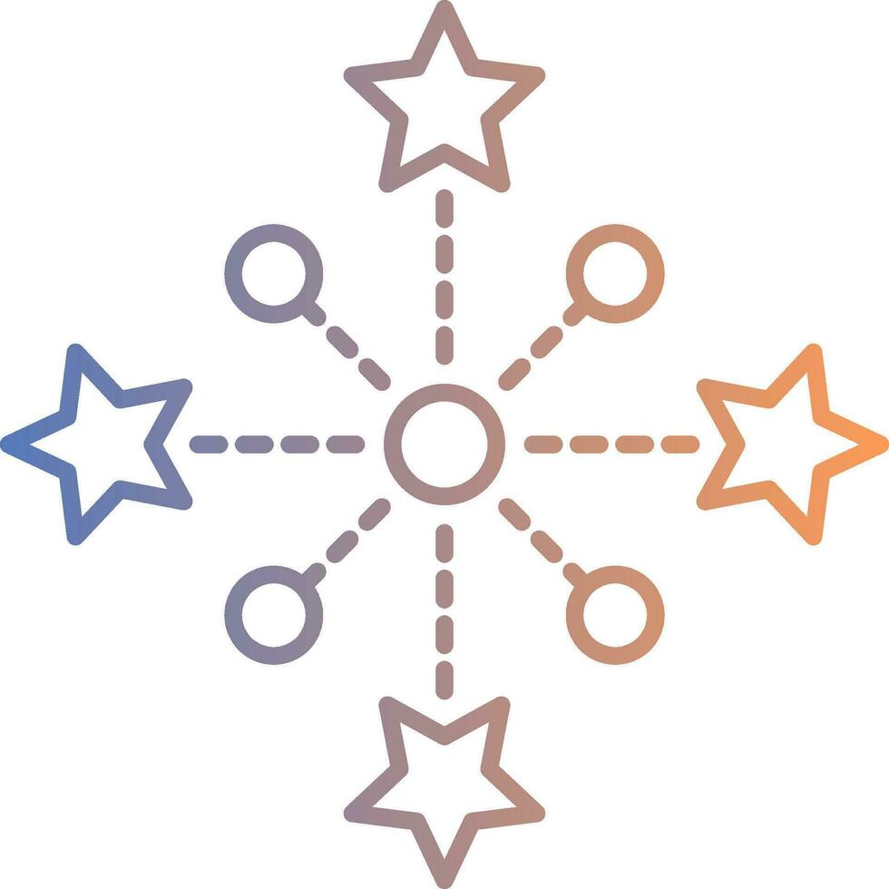 Fireworks Line Gradient Icon vector
