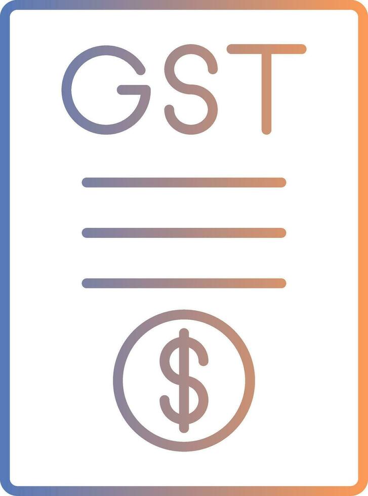 Gst Line Gradient Icon vector