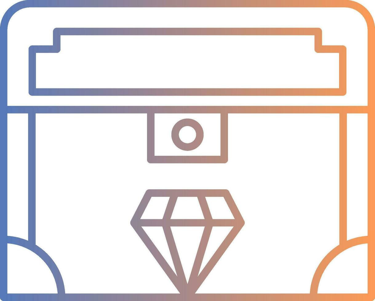 Valuable Line Gradient Icon vector