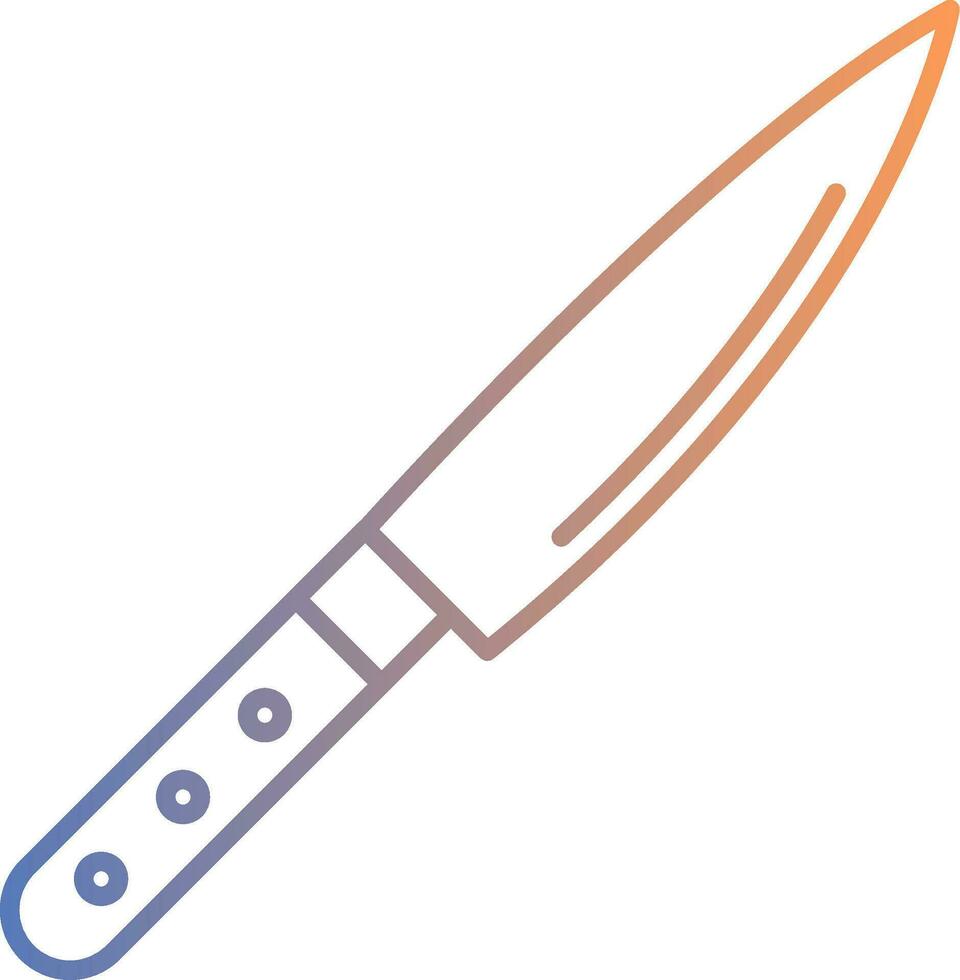 Knife Line Gradient Icon vector