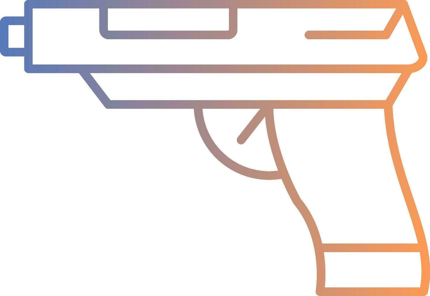 Revolver Line Gradient Icon vector