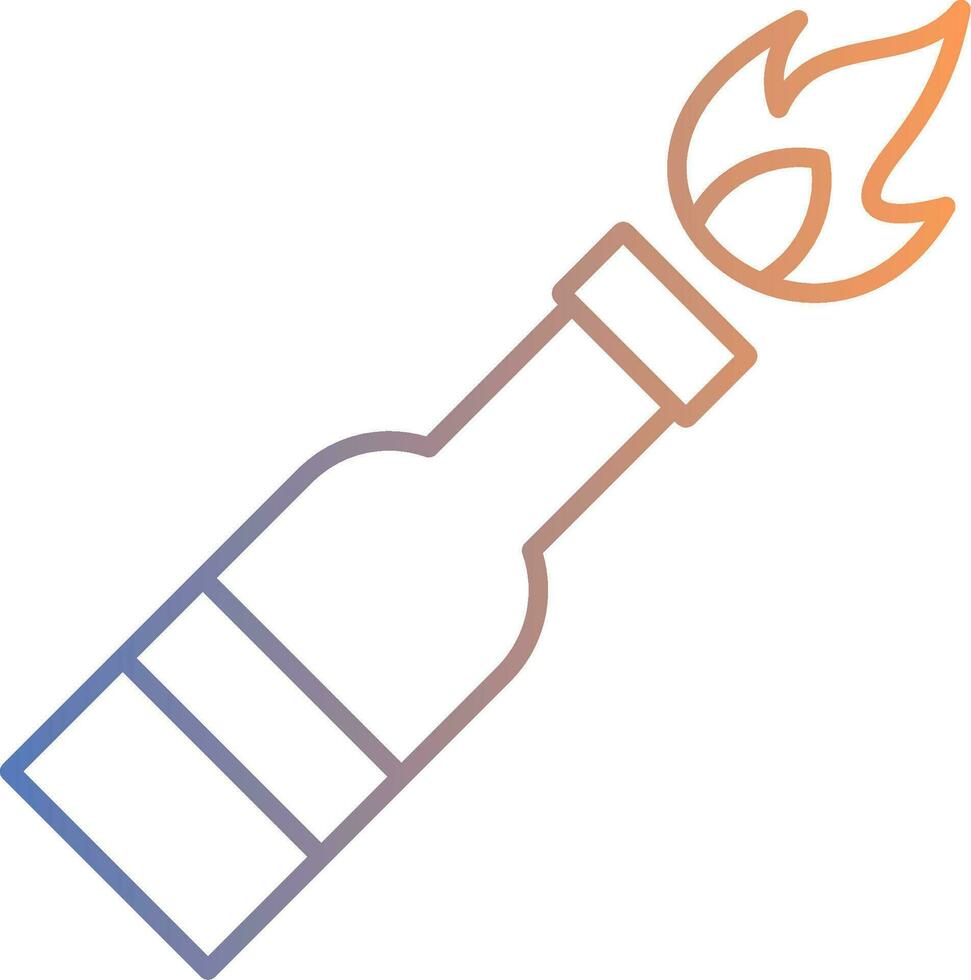 Molotov Line Gradient Icon vector