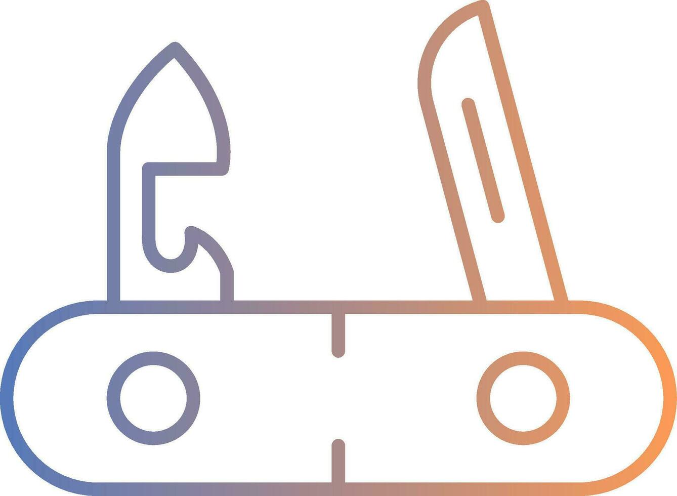 Swiss Knife Line Gradient Icon vector