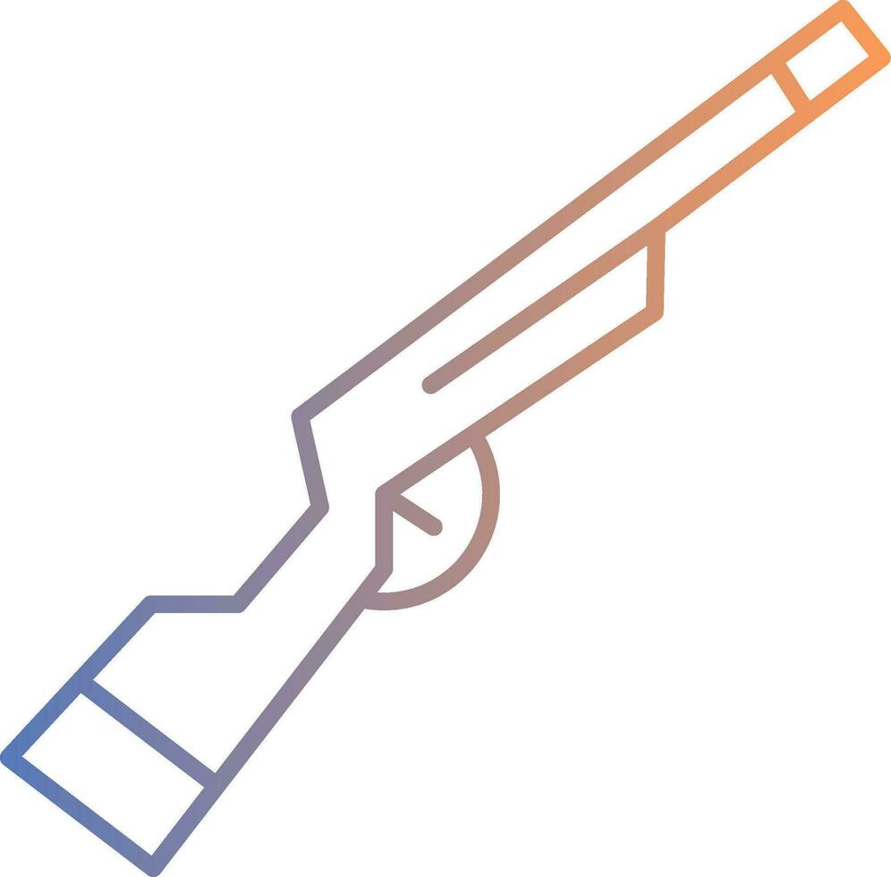 Shotgun Line Gradient Icon vector