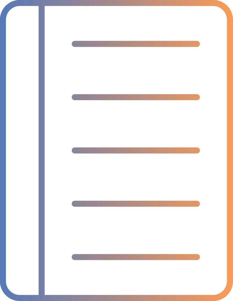 Notebook Line Gradient Icon vector
