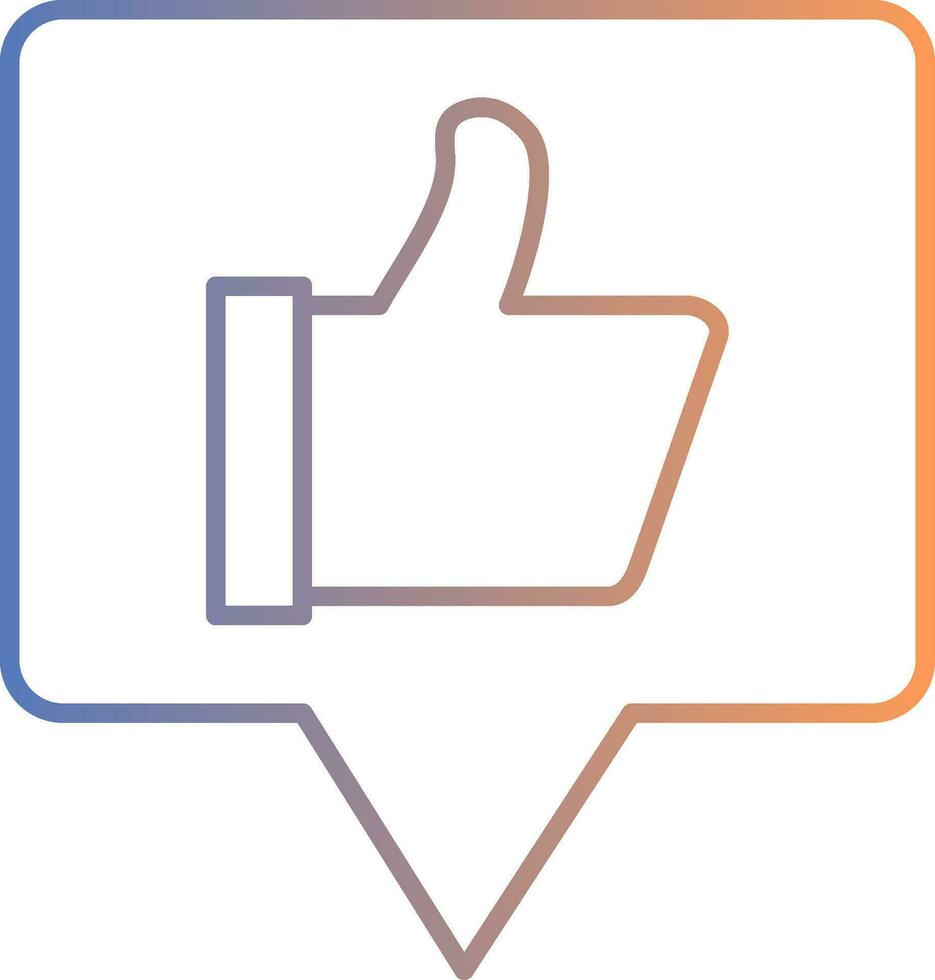 Satisfaction Line Gradient Icon vector