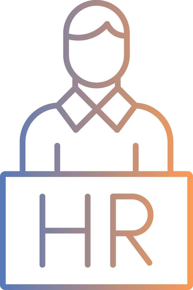 Human Resources Line Gradient Icon vector