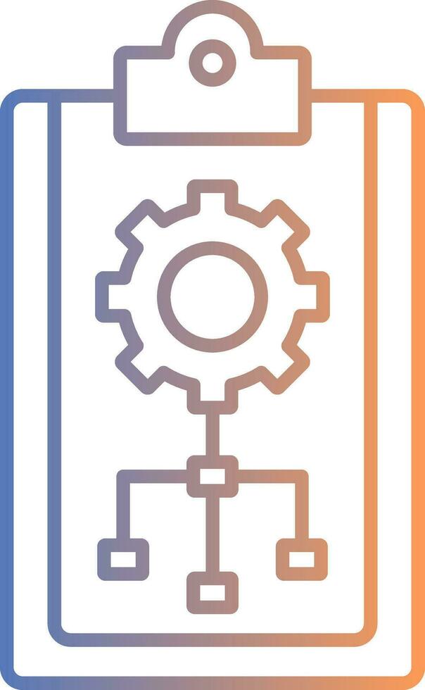 Planning Line Gradient Icon vector