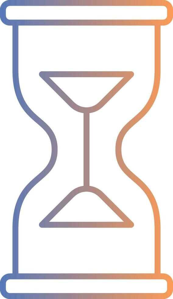 Hourglass Line Gradient Icon vector