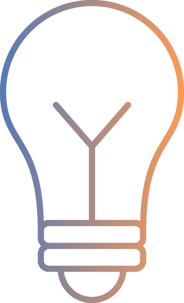 Bulb Line Gradient Icon vector