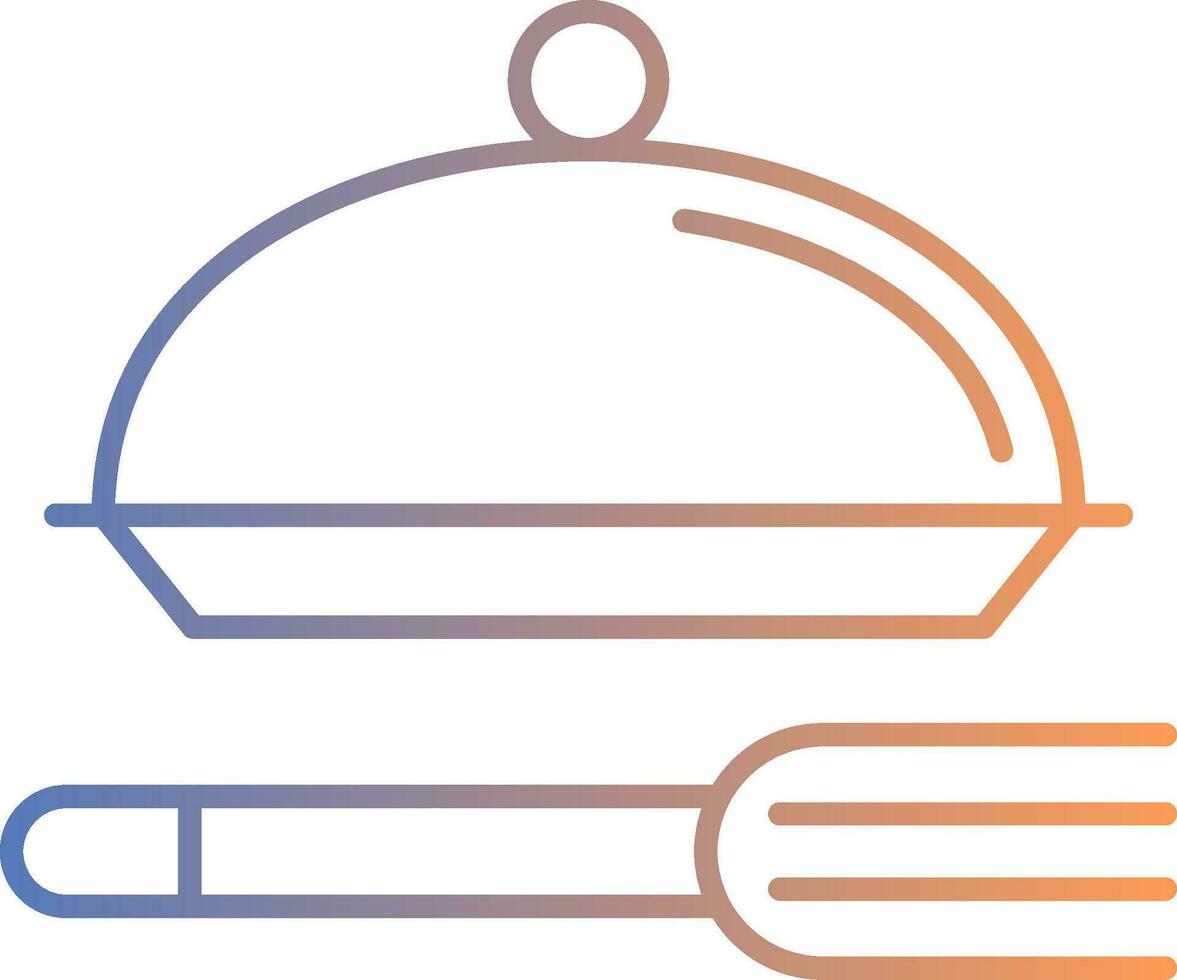 Meal Line Gradient Icon vector