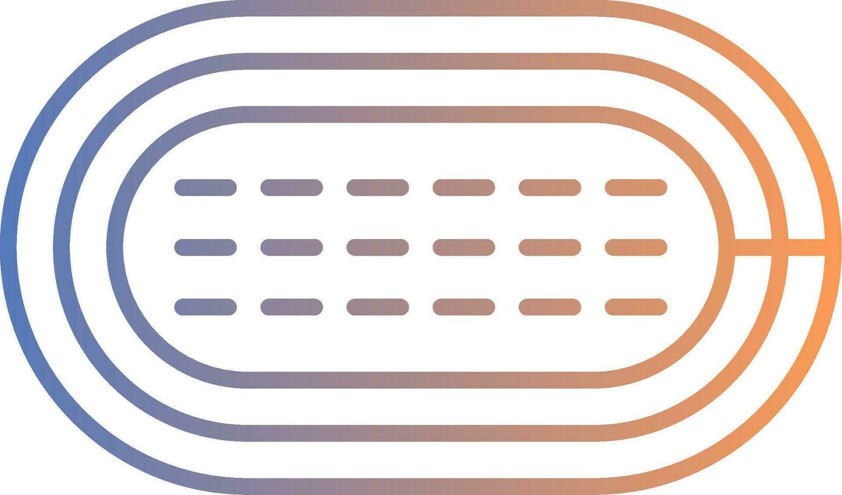 Running Track Line Gradient Icon vector
