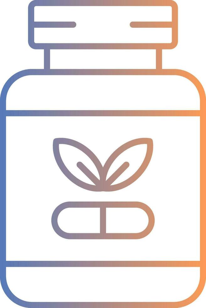 Supplements Line Gradient Icon vector