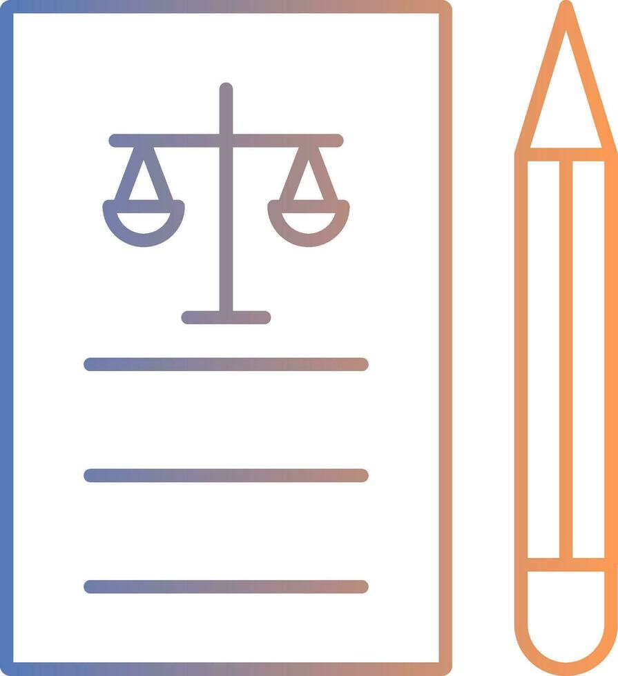 Legal Line Gradient Icon vector