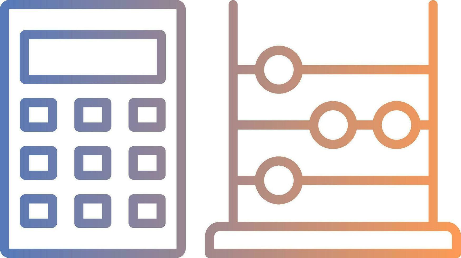 Abacus Line Gradient Icon vector