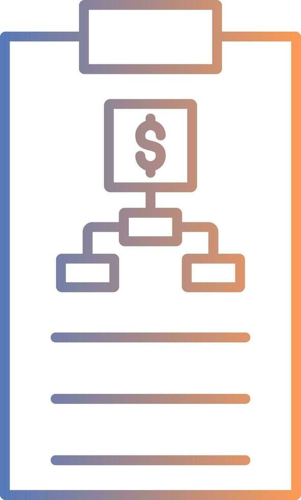 Planing Line Gradient Icon vector