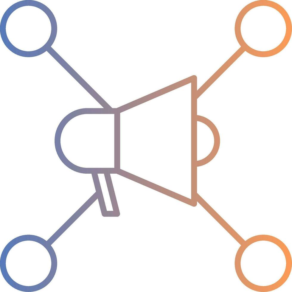 Social Network Line Gradient Icon vector