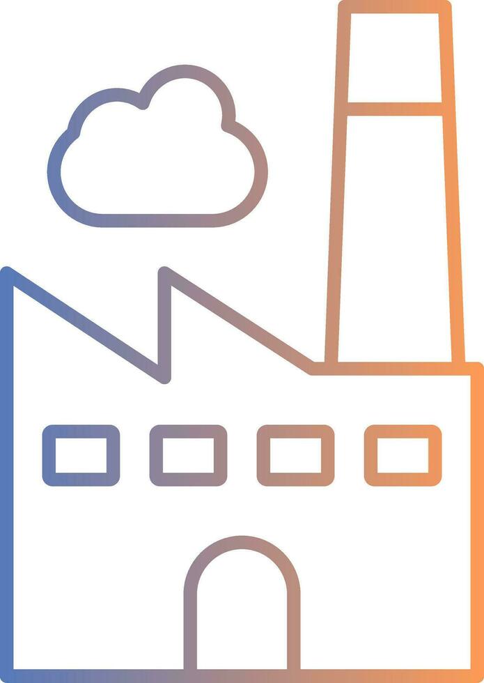 Factory Line Gradient Icon vector