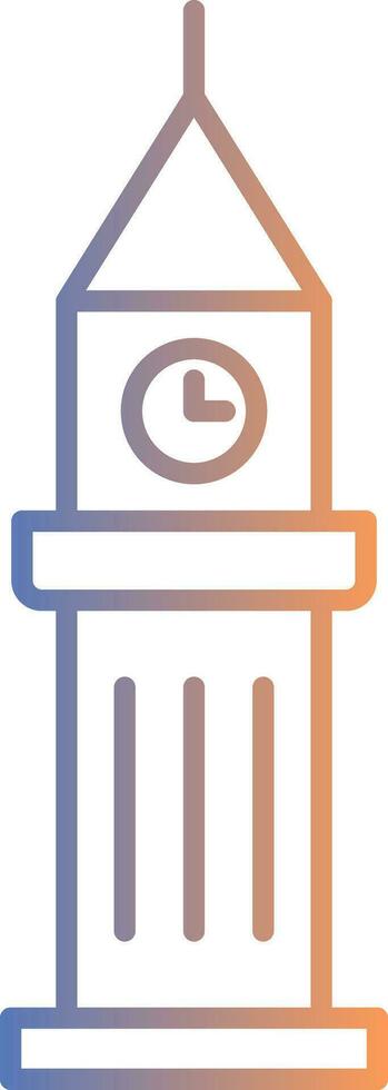 Tower Line Gradient Icon vector