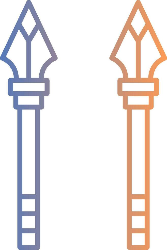 Spear Line Gradient Icon vector
