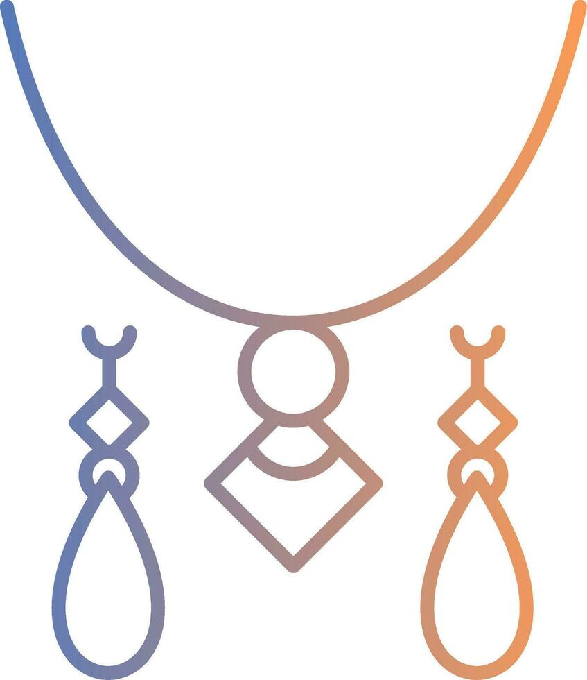 Jewelery Line Gradient Icon vector