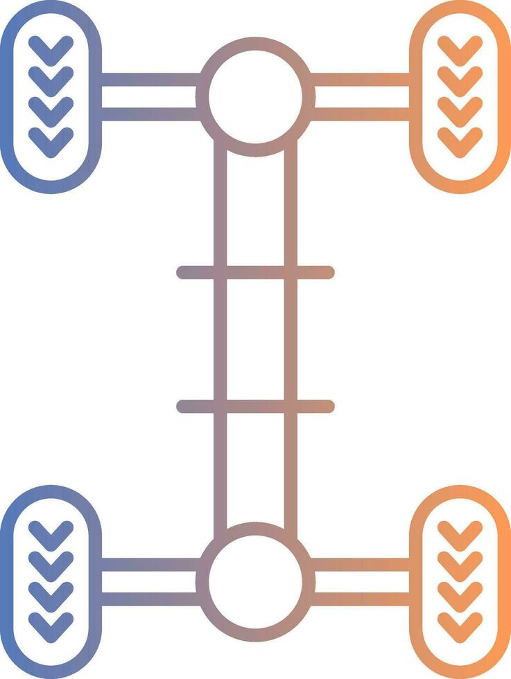 Chassis Line Gradient Icon vector