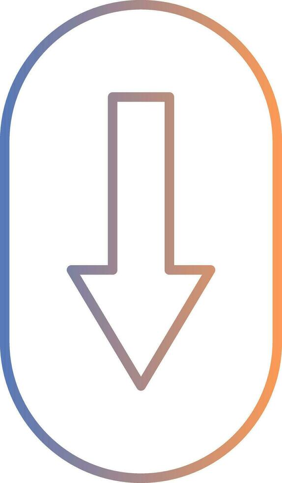 Scroll Down Line Gradient Icon vector