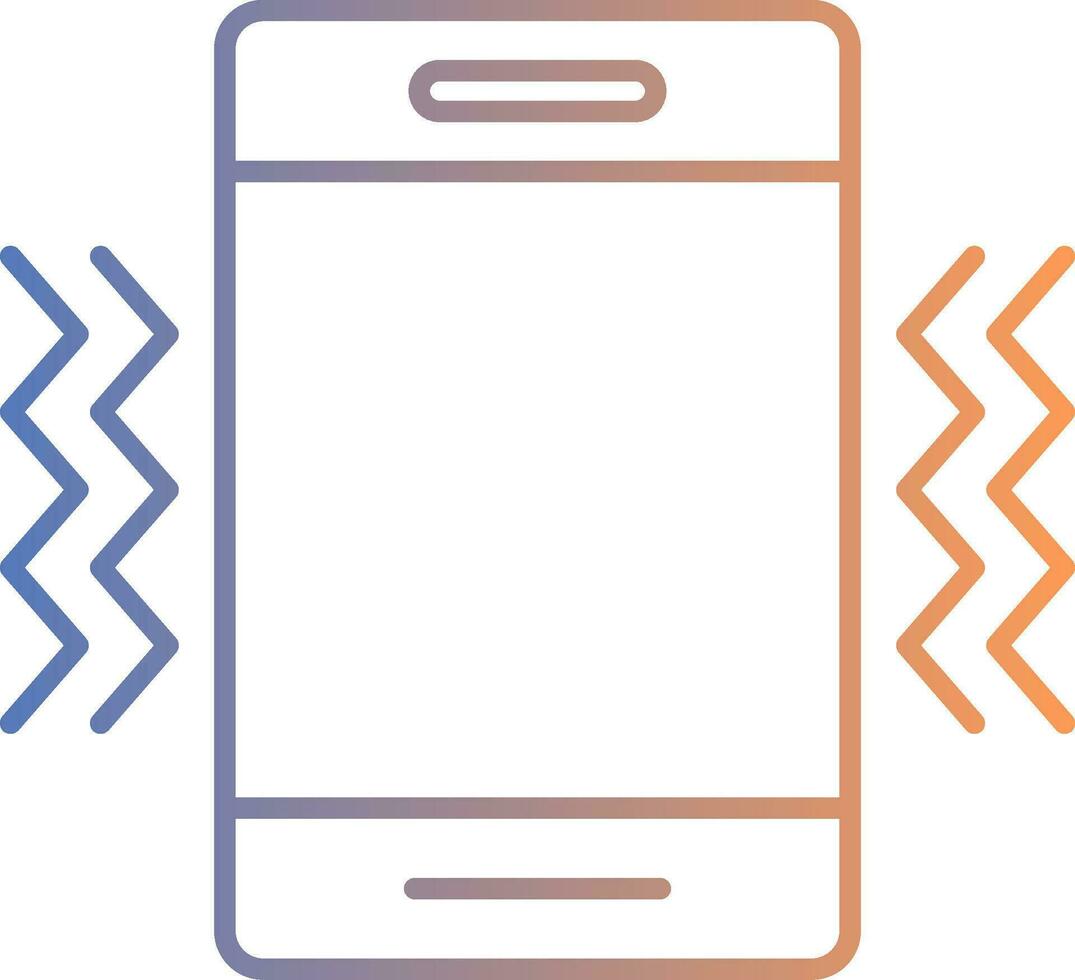 Vibration Line Gradient Icon vector