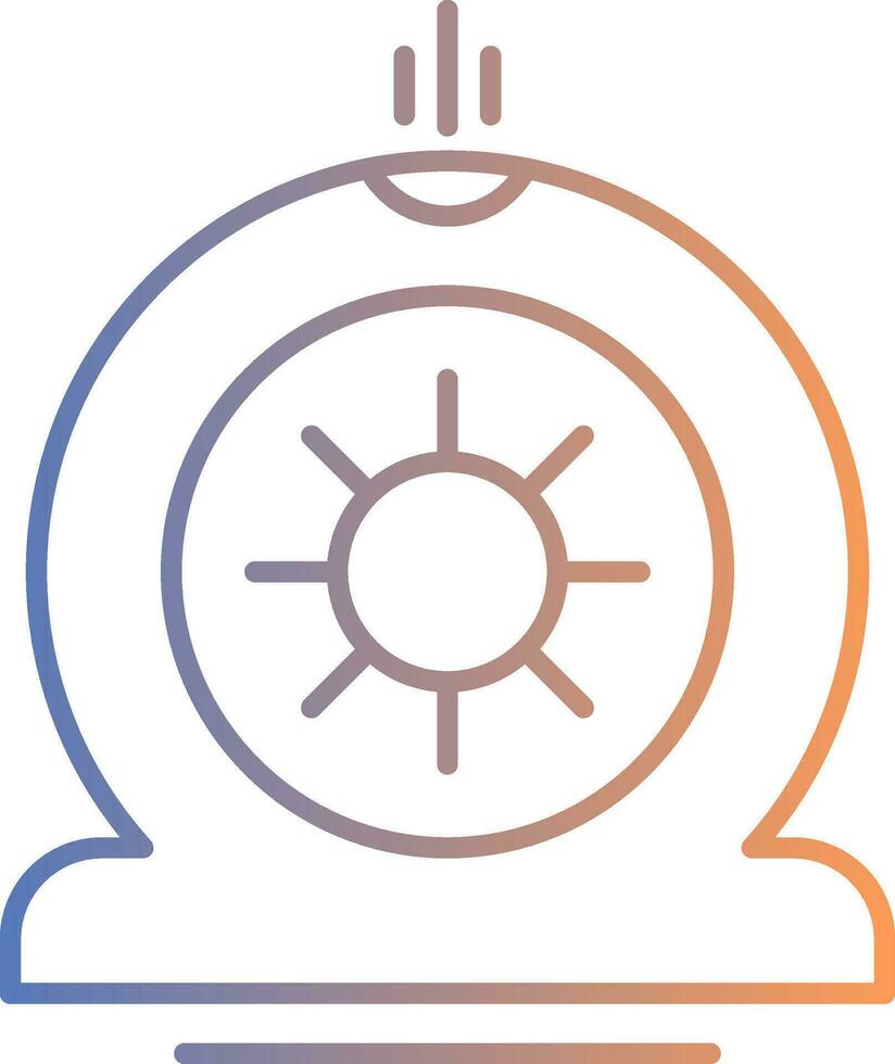 Flat Tire Line Gradient Icon vector