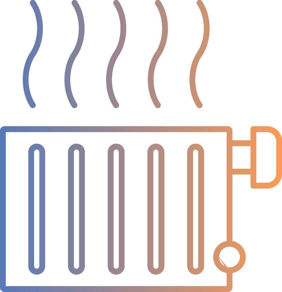 Radiator Line Gradient Icon vector