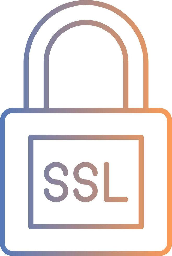 SSL Line Gradient Icon vector