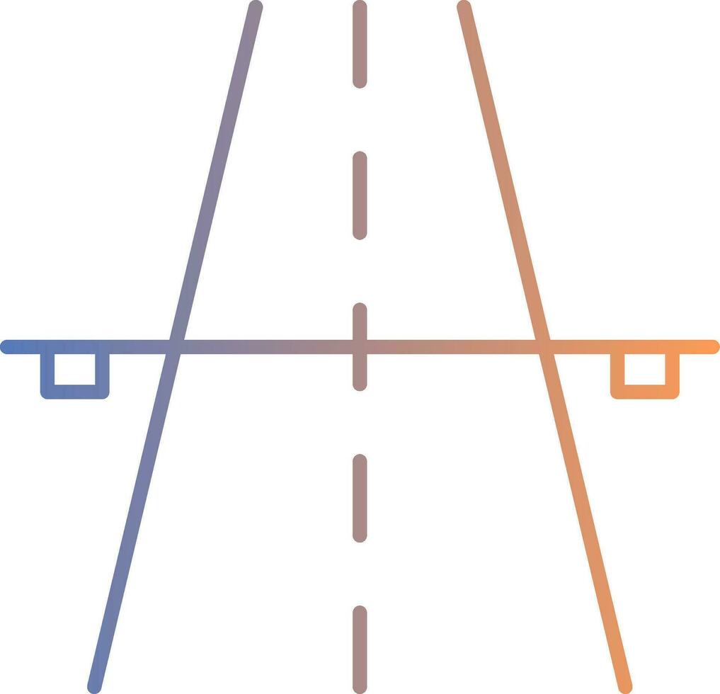 Highway Line Gradient Icon vector