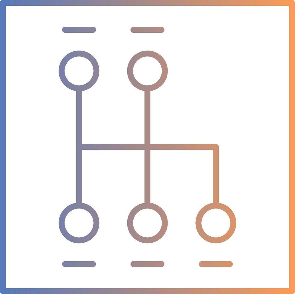 Shift Line Gradient Icon vector