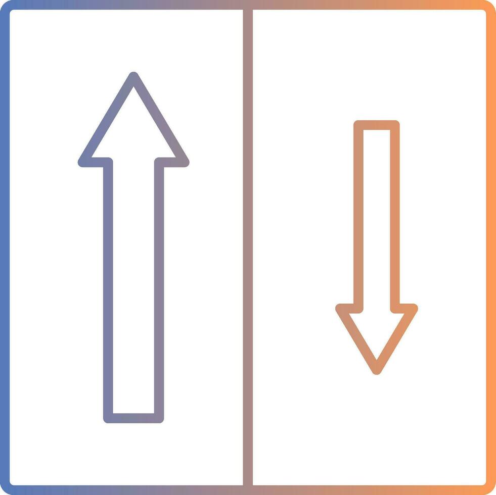 Priority Oncomming Line Gradient Icon vector