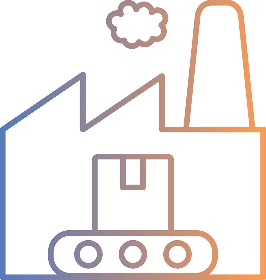 Manufacturing Line Gradient Icon vector