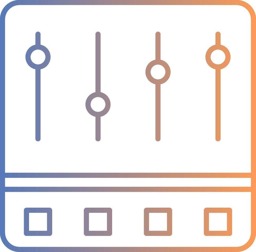 Control Panel Line Gradient Icon vector