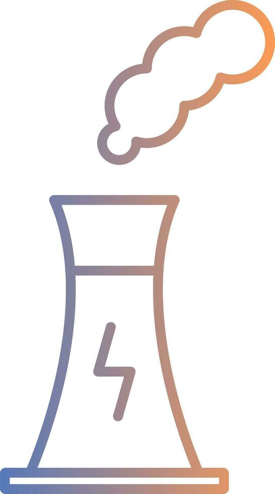 Pollution Line Gradient Icon vector