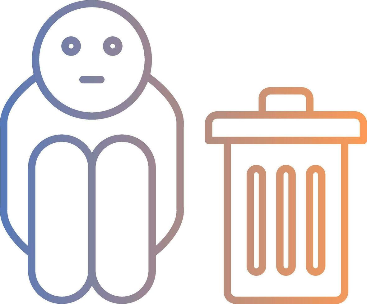 Scavenger Line Gradient Icon vector