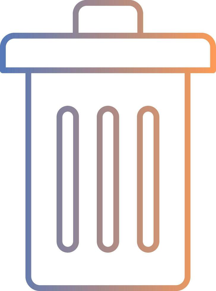 Trash Line Gradient Icon vector