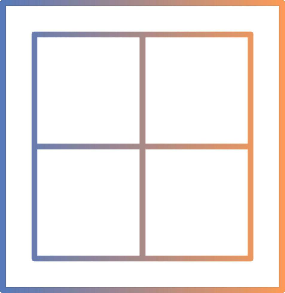 Window Line Gradient Icon vector