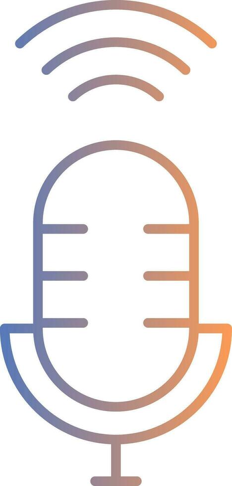Voice Assistant Line Gradient Icon vector