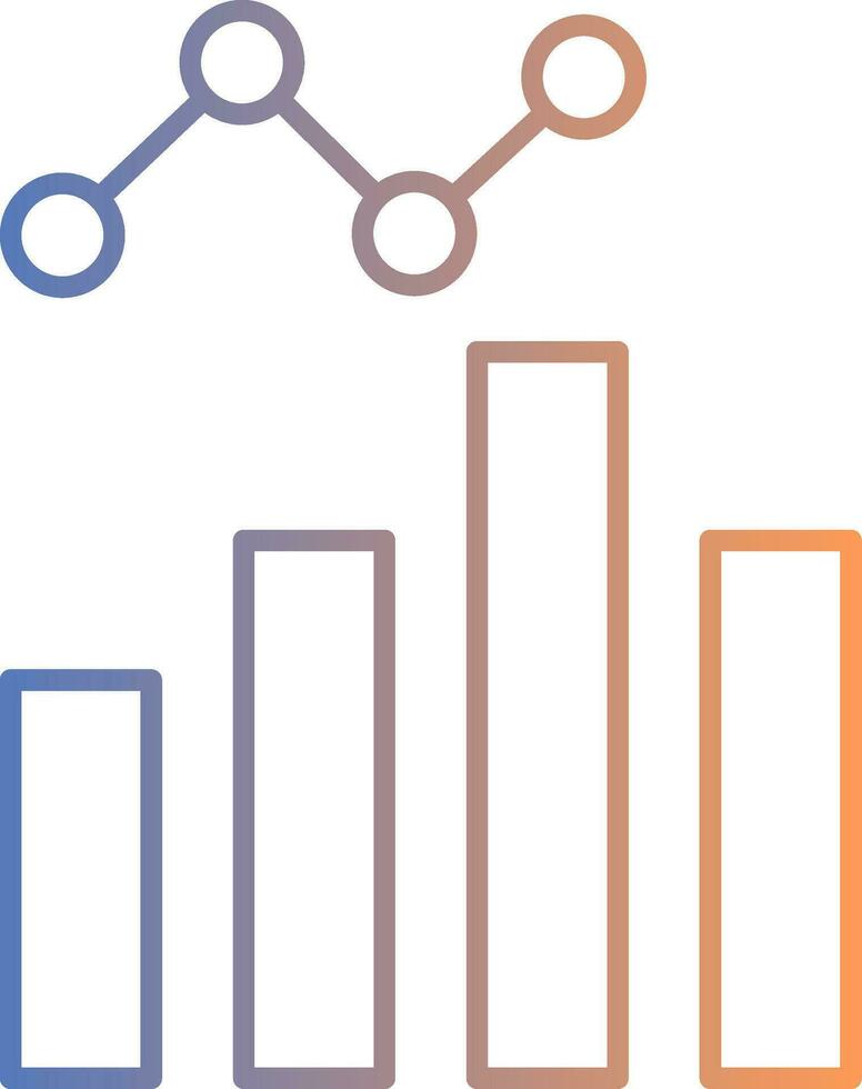 Data Analysis Line Gradient Icon vector