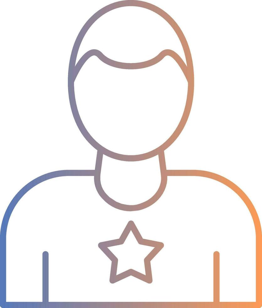 Hero Line Gradient Icon vector