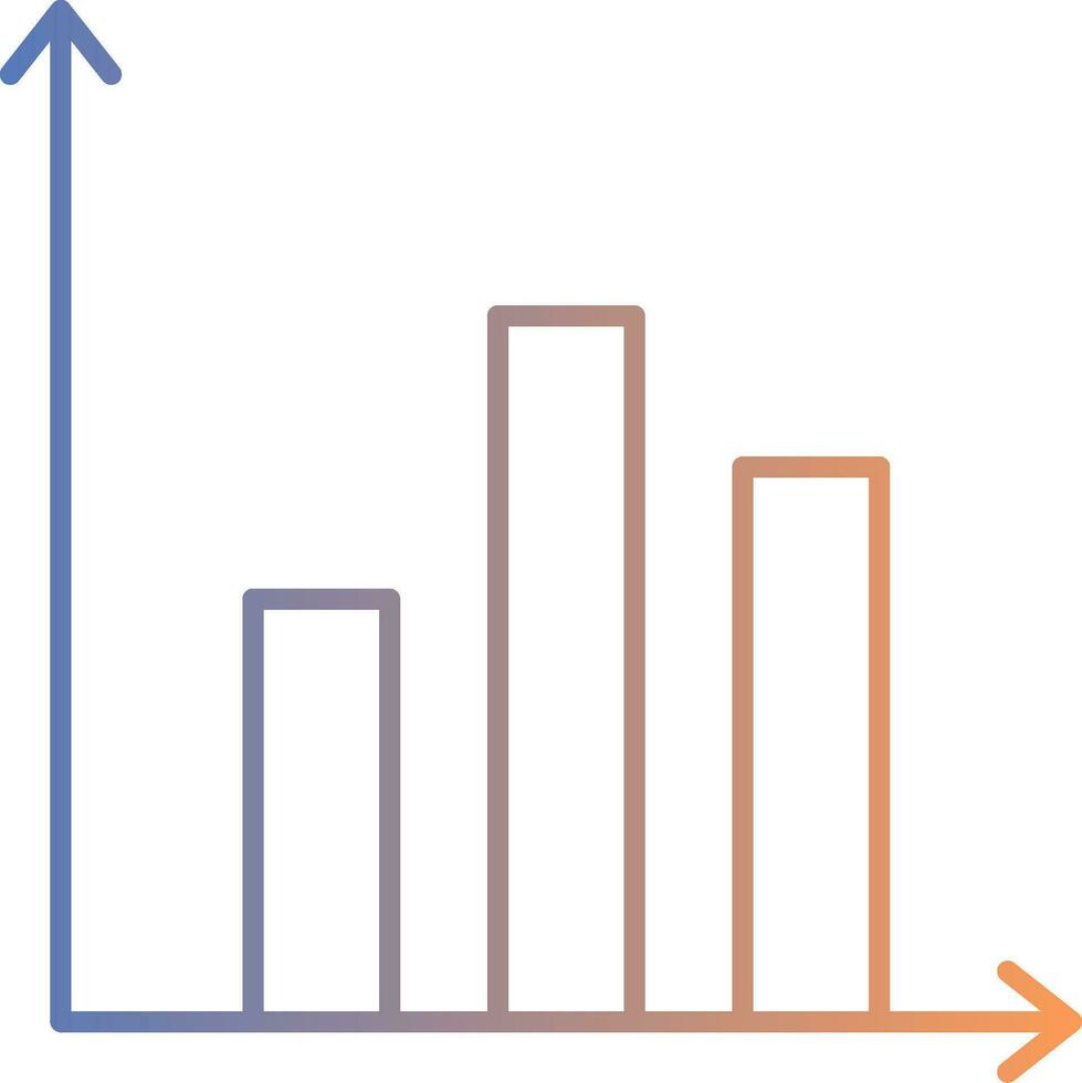 Prediction Line Gradient Icon vector