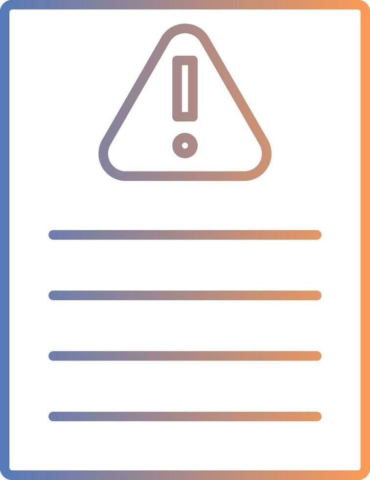 Acceptable Risk Line Gradient Icon vector