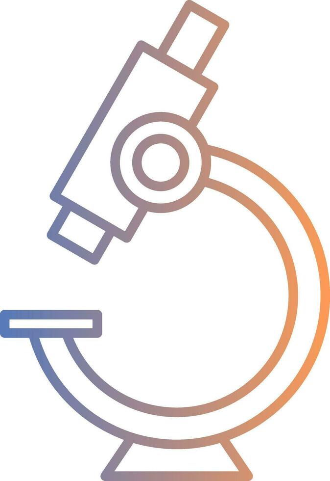 Microscope Line Gradient Icon vector