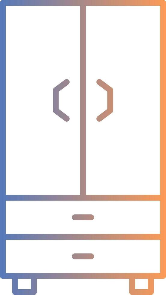 Cupboard Line Gradient Icon vector