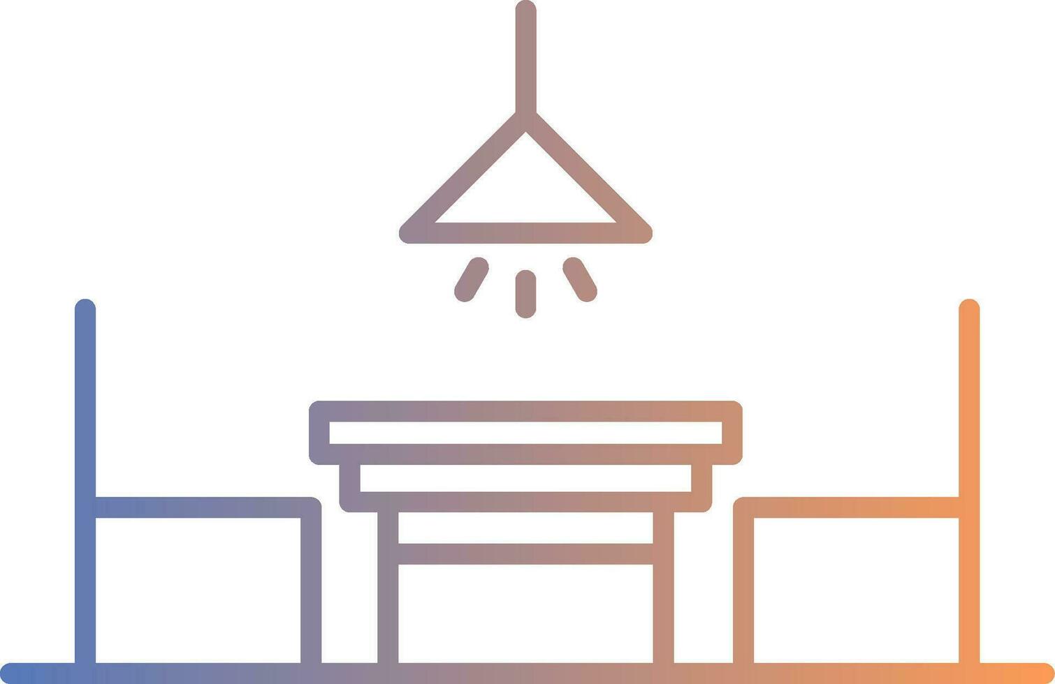 Kitchen Table Line Gradient Icon vector